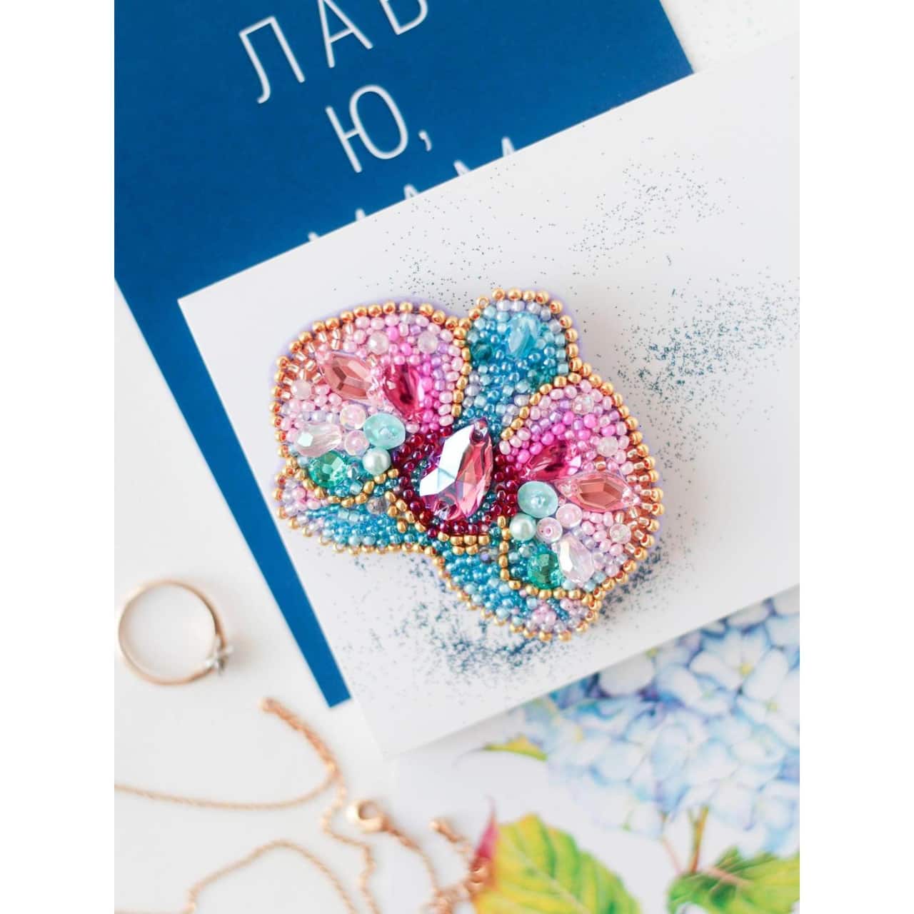 Abris Art Orchid Bead Embroidery Decoration Kit